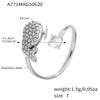 Wholesale Stainless Steel Open Ring With Heart And Geometric Shapes Electroplated Non Fading Niche Design Women's Jewelry