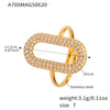 Wholesale Stainless Steel Open Ring With Heart And Geometric Shapes Electroplated Non Fading Niche Design Women's Jewelry