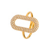 Wholesale Stainless Steel Open Ring With Heart And Geometric Shapes Electroplated Non Fading Niche Design Women's Jewelry
