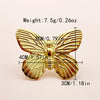 Wholesale Stainless Steel Open Ring With Retro Flower Geometric Dragonfly Butterfly Sun Color Dripping And Electroplating Design