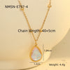 Wholesale Stainless Steel Oval Colorful Moonstone 18K Gold Plated Titanium Steel Necklace For Women