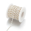 Wholesale Stainless Steel Oval Faux White Pearl Chain Necklace Handmade With Electroplating