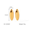 Wholesale Stainless Steel Oval Geometric Electroplated Women's Earrings