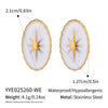 Wholesale Stainless Steel Oval Star Geometric Earrings And Ring With Electroplating For Women Light Luxury High End Fashion Novelty Jewelry