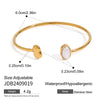 Wholesale Stainless Steel Pearl Bracelet With Geometric Style And Electroplating