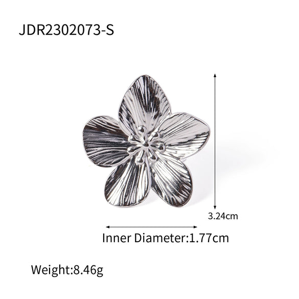 Wholesale Stainless Steel Pearl Earrings With Flower Design And Geometric Pattern Electroplated Titanium Steel Jewelry For Women