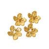 Wholesale Stainless Steel Pearl Flower Earrings Electroplated Highend Niche Luxury
