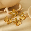 Wholesale Stainless Steel Pearl Flower Earrings Electroplated Highend Niche Luxury