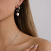 Wholesale Stainless Steel Pearl Geometric Earrings For Women Electroplated Minimalist Style