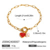 Wholesale Stainless Steel Pearl Heart Pendant Bracelet Electroplated Minimalist Women's Hand Jewelry