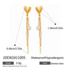 Wholesale Stainless Steel Pearl Love Tassel Earrings With Bow Tie Pattern And Electroplating Treatment For Women