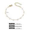 Wholesale Stainless Steel Pearl Totem Bracelet With Vacuum Goldplated Chain And Simple Design