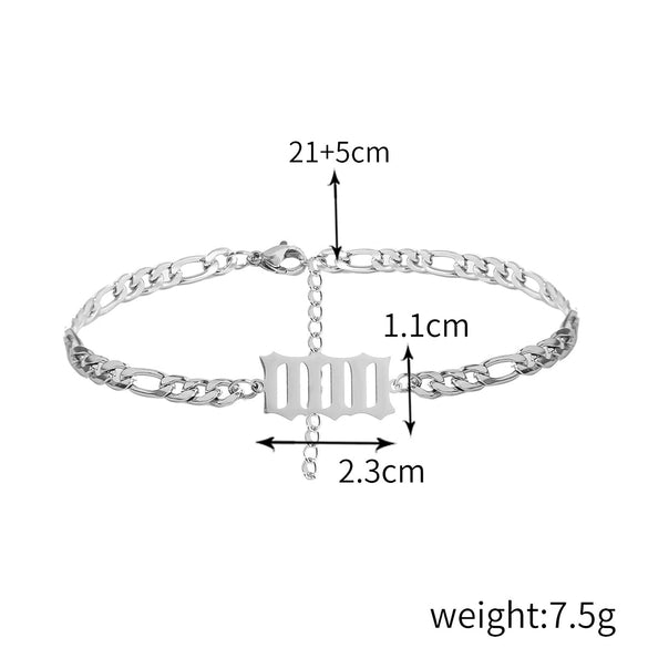 Wholesale Stainless Steel Pendant And Bracelet With Letters Numbers Text Stamping Style Unisex
