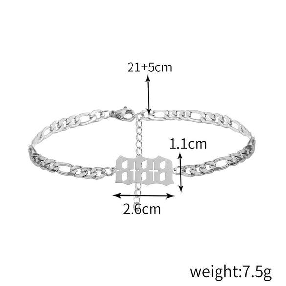 Wholesale Stainless Steel Pendant And Bracelet With Letters Numbers Text Stamping Style Unisex