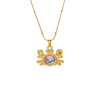 Wholesale Stainless Steel Pendant Necklace With Crab Seahorse Shell Design And Dripping Oil Style 18K Gold Plated