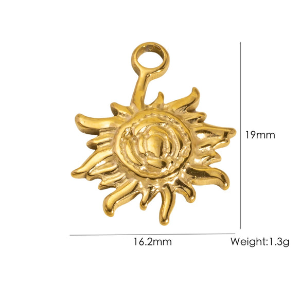 Wholesale Stainless Steel Pendant With Oil Dripping Coconut Tree Pattern Electroplated For Necklace And Bracelet