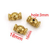 Wholesale Stainless Steel Perforated Round Baroque Style Totem Pattern 18K Gold Plated Spacer Beads For Diy Pendant Necklace And Bracelet Jewelry
