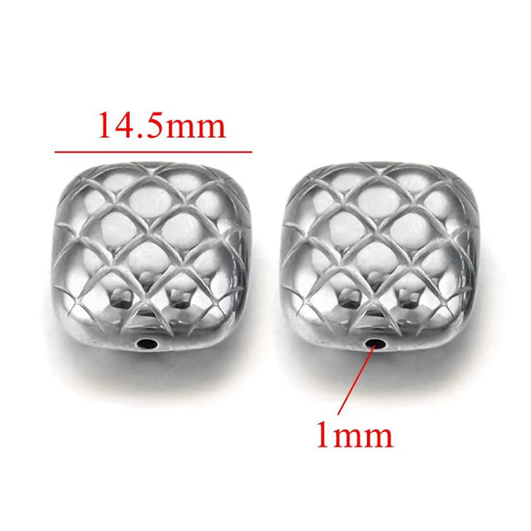 Wholesale Stainless Steel Perforated Round Baroque Style Totem Pattern 18K Gold Plated Spacer Beads For Diy Pendant Necklace And Bracelet Jewelry