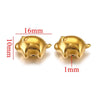 Wholesale Stainless Steel Perforated Round Baroque Style Totem Pattern 18K Gold Plated Spacer Beads For Diy Pendant Necklace And Bracelet Jewelry