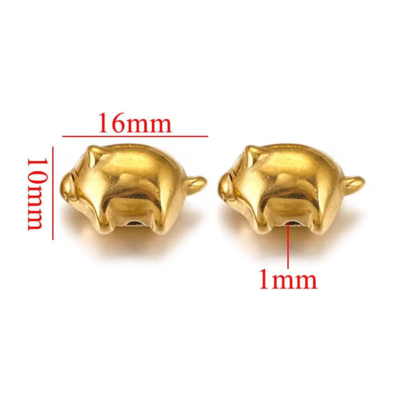 Wholesale Stainless Steel Perforated Round Baroque Style Totem Pattern 18K Gold Plated Spacer Beads For Diy Pendant Necklace And Bracelet Jewelry