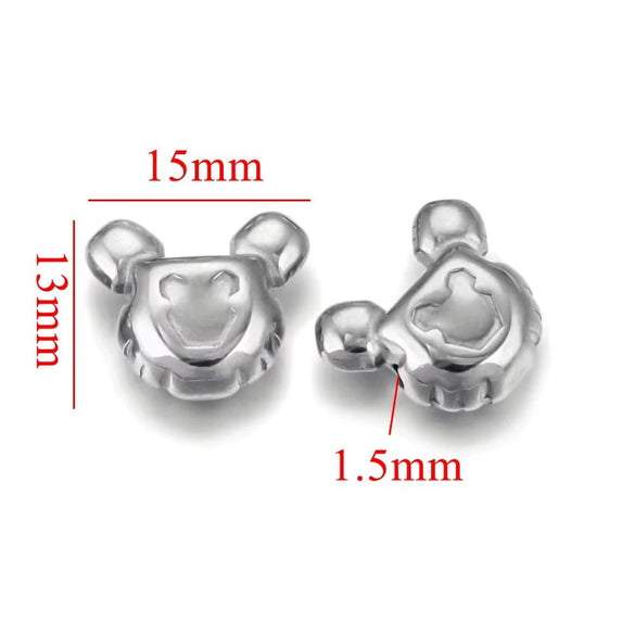 Wholesale Stainless Steel Perforated Round Baroque Style Totem Pattern 18K Gold Plated Spacer Beads For Diy Pendant Necklace And Bracelet Jewelry