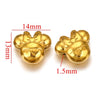 Wholesale Stainless Steel Perforated Round Baroque Style Totem Pattern 18K Gold Plated Spacer Beads For Diy Pendant Necklace And Bracelet Jewelry