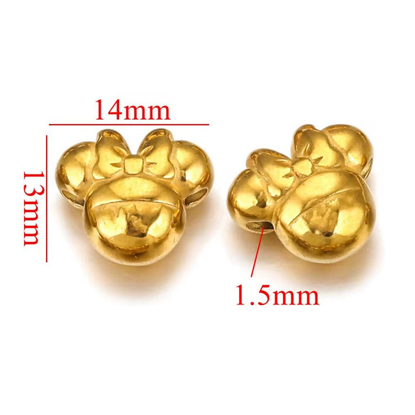 Wholesale Stainless Steel Perforated Round Baroque Style Totem Pattern 18K Gold Plated Spacer Beads For Diy Pendant Necklace And Bracelet Jewelry