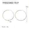 Wholesale Stainless Steel Plain Hoop Earrings For Women Geometric Style 18K Gold Plated Vacuum Real Gold Electroplated In Pvd Furnace