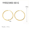 Wholesale Stainless Steel Plain Hoop Earrings For Women Geometric Style 18K Gold Plated Vacuum Real Gold Electroplated In Pvd Furnace