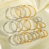 Wholesale Stainless Steel Plain Hoop Earrings For Women Geometric Style 18K Gold Plated Vacuum Real Gold Electroplated In Pvd Furnace