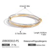 Wholesale Stainless Steel Plain Ring Bracelet For Women Geometric Style With Electroplating