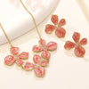 Wholesale Stainless Steel Plants And Flowers Pattern Electroplated Necklace And Earrings Set For Women