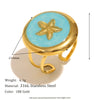 Wholesale Stainless Steel Plated 18K Gold Cross Line Fishbone Flower Crab Tortoise Open Ring With Geometric Shape And Electroplating For Women
