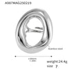 Wholesale 316L Stainless Steel Plated 18K Gold Fashion Open Hollow Square Clavicle Necklace And Ring