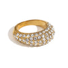 Wholesale Stainless Steel Plated 18K Gold Geometry Style Retro Elegant Women's Bracelet With Irregular Arc Face