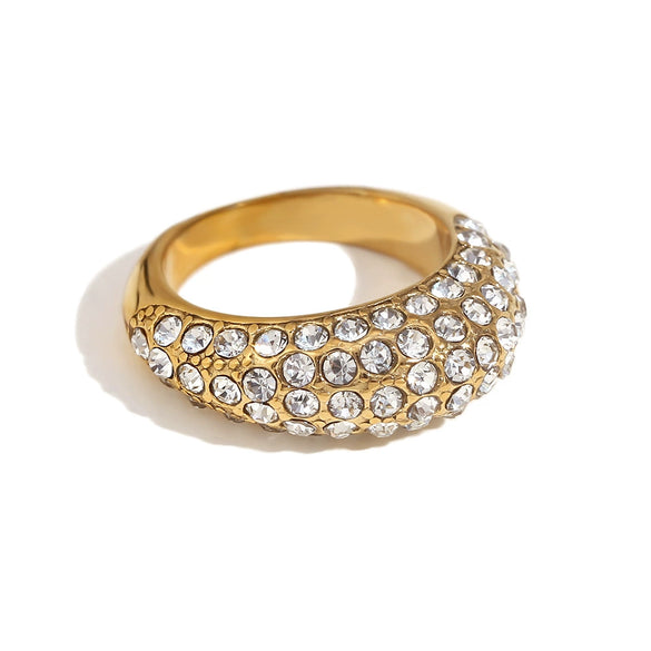 Wholesale Stainless Steel Plated 18K Gold Geometry Style Retro Elegant Women's Bracelet With Irregular Arc Face