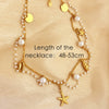Wholesale Stainless Steel Plated 18K Gold Pearl Star U Shape Pendant Necklace With Vintage Style