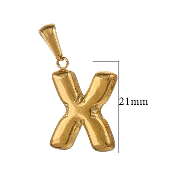 Wholesale Stainless Steel Plated Real Gold Balloon Glossy Eight Eyes Geometric Pendants Necklace For Women