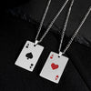 Wholesale Stainless Steel Playing Card Geometric Style Electroplated Unisex Necklace Pendant