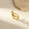 Wholesale Stainless Steel Pleated Geometric Glossy Ring With Sunflower Design And Electroplating