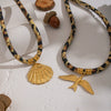 Wholesale Stainless Steel Pvd Furnace Vacuum Real Gold Plated Scarf Necklace Pendant With Heart Geometric Animal Zodiac Shapes For Women