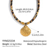 Wholesale Stainless Steel Pvd Furnace Vacuum Real Gold Plated Scarf Necklace Pendant With Heart Geometric Animal Zodiac Shapes For Women