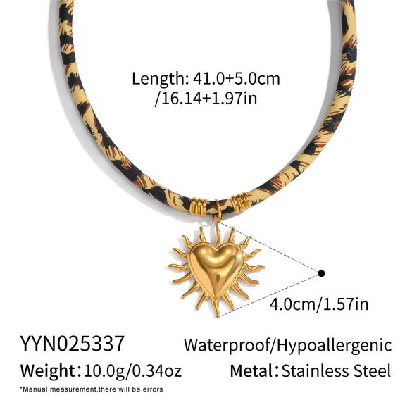 Wholesale Stainless Steel Pvd Furnace Vacuum Real Gold Plated Scarf Necklace Pendant With Heart Geometric Animal Zodiac Shapes For Women