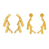 Wholesale Stainless Steel Pvd Gold Plated Irregular Niche Style Electroplated Earrings For Women