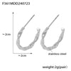 Wholesale Stainless Steel Pvd Plated C Shaped And U Shaped Geometric Circle Earrings For Women