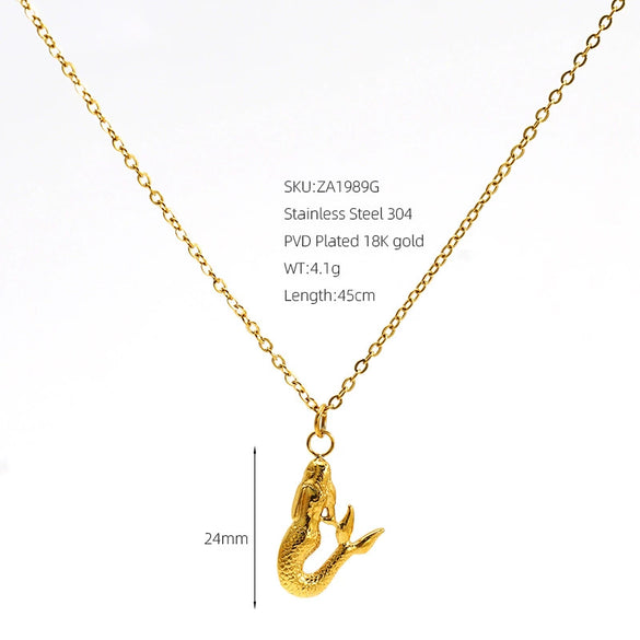 Wholesale Stainless Steel Real Gold Plated Cartoon Characters Pendant Hammer Cross Chain For Children Teenagers Women Adults Couples And Best Friends