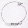 Wholesale Stainless Steel Real Gold Plated Heart Shape Letter Bracelet For Women And Unisex