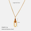 Wholesale Stainless Steel Real Gold Plated Ushaped Heart Pendant Necklace For Women
