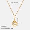 Wholesale Stainless Steel Real Gold Plated Ushaped Heart Pendant Necklace For Women
