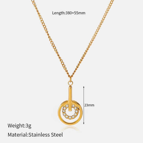 Wholesale Stainless Steel Real Gold Plated Ushaped Heart Pendant Necklace For Women